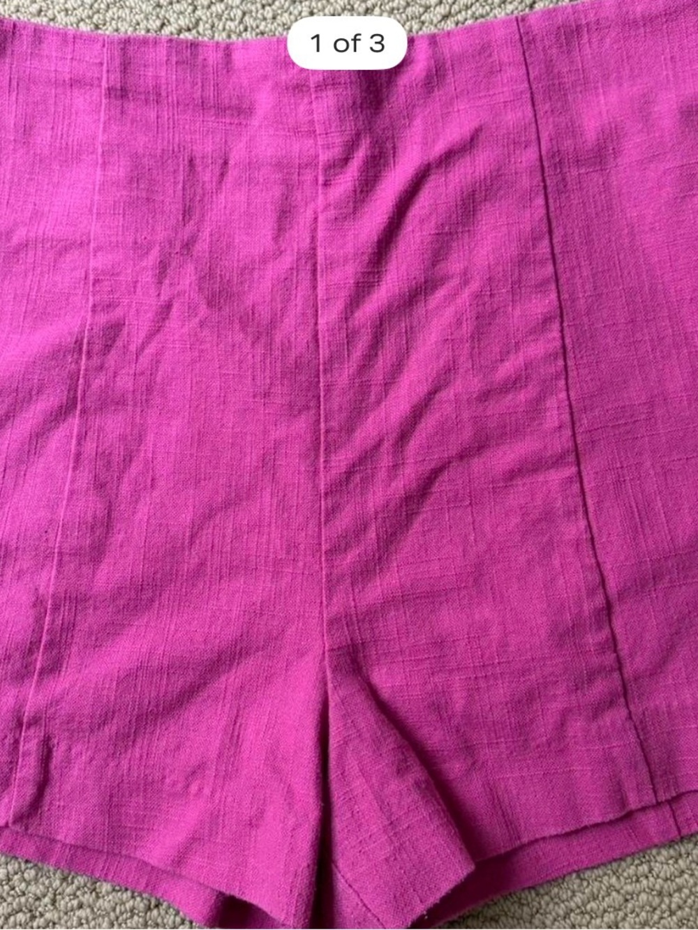 High-Waist Women's Shorts in Vibrant Magenta